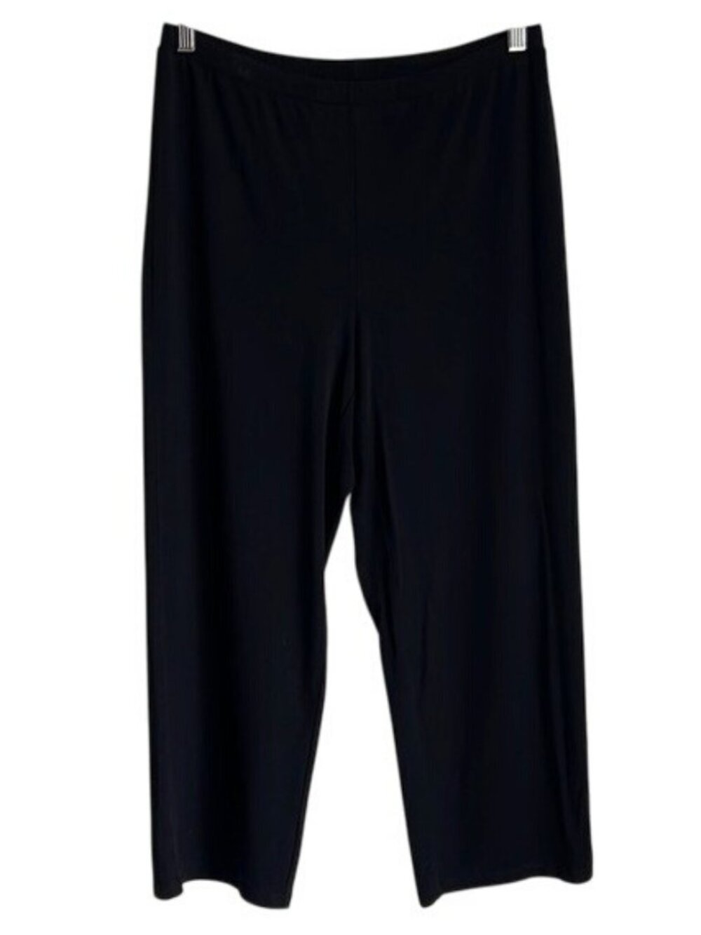 Eileen Fisher Pull On Wide Crop Pant in Black - S